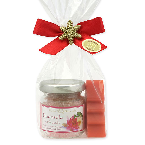 Bath set 2 pieces in a cellophane bag, Lotus 