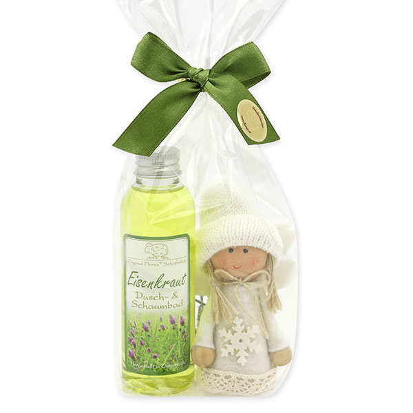 Shower- & foam bath 75ml with an angel in a cellophane bag, Verbena 