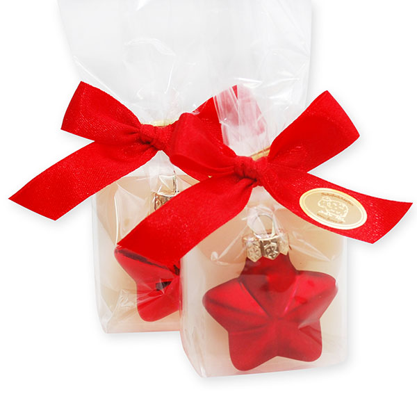 Sheep milk soap 35g decorated with a star in a cellophane, Classic 