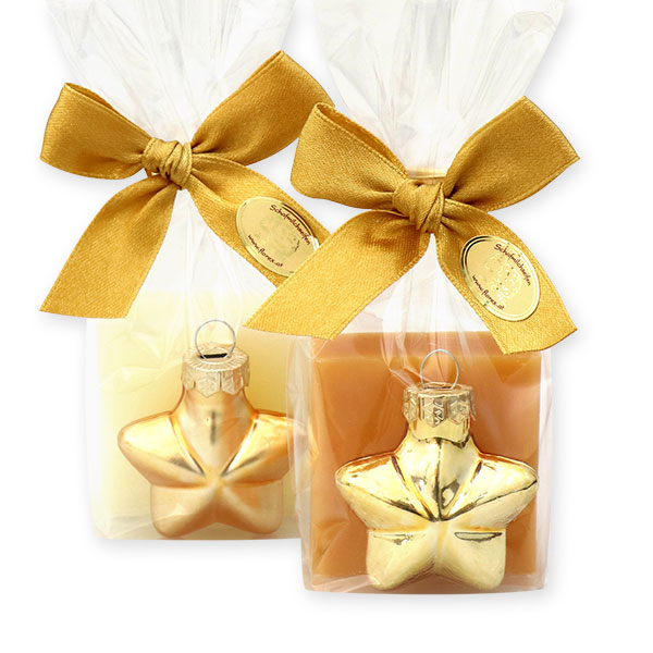 Sheep milk soap 35g decorated with a star in a cellophane, Classic/swiss pine 