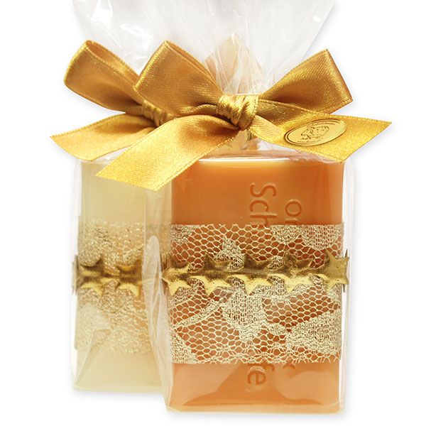 Sheep milk soap 100g decorated with ribbon in a cellophane, Classic/quince 