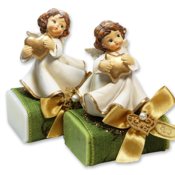 Sheep milk soap 100g decorated with an angel, Classic/verbena 