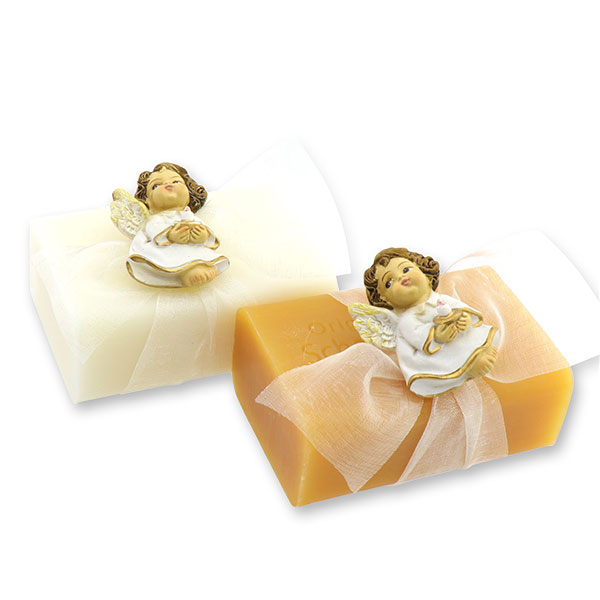 Sheep mlik soap 100g decorated with an angel, Classic/quince 