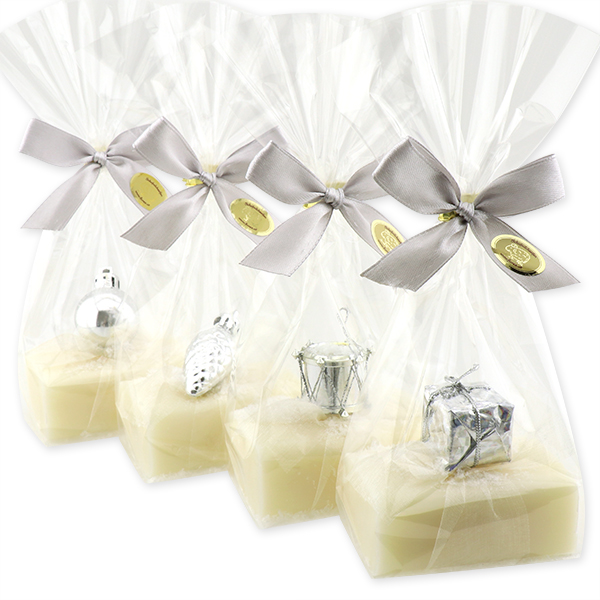 Sheep milk soap 100g, decorated with christmas motives in a cellophane, Classic 