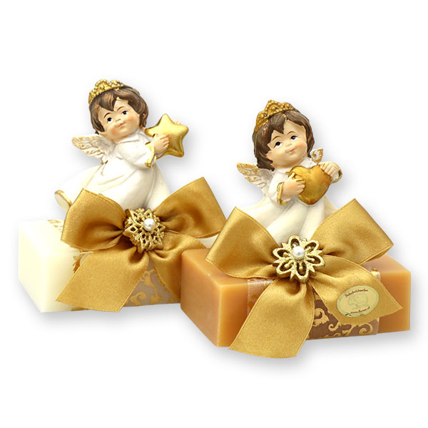 Sheep milk soap 150g decorated with an angel, Classic/quince 