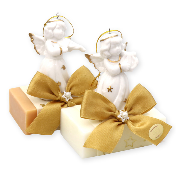 Sheep milk soap 150g decorated with an angel, Classic/quince 