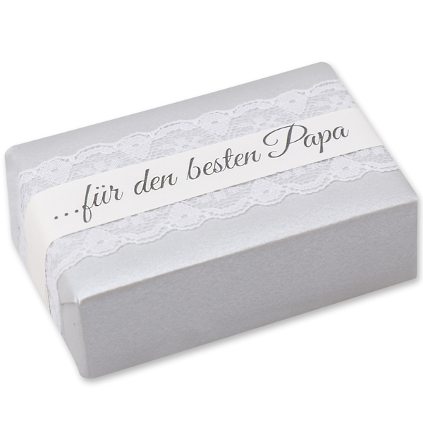 Sheep milk soap 150g "present", Christmas rose silver 