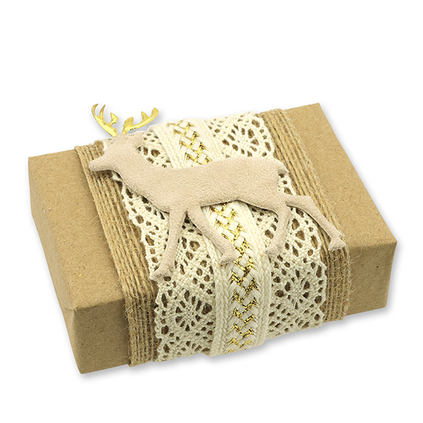 Schafmilchseife eckig 150g"Geschenkpäckchen", Zirbe 