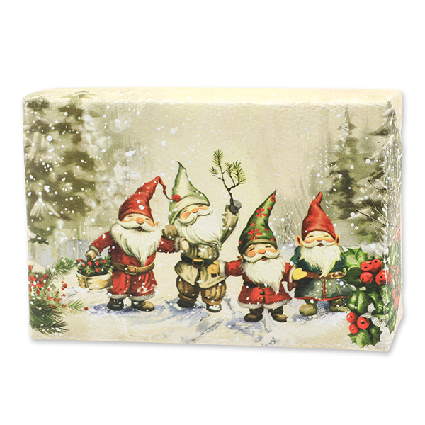 Schafmilchseife eckig 150g Eisenkraut "Weihnachtszauber-Motiv 12" 