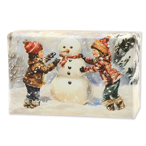 Schafmilchseife eckig 150g Mandarine-Zimt "Weihnachtszauber-Motiv 17" 