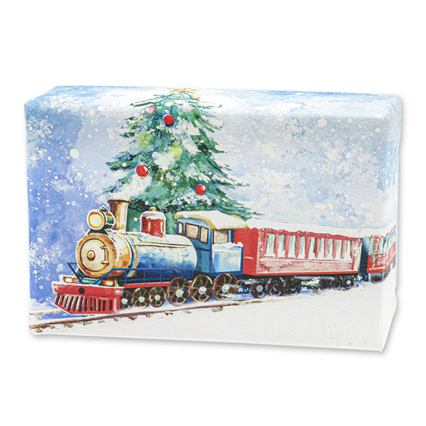 Schafmilchseife eckig 150g Winterzauber "Weihnachtszauber-Motiv 28" 