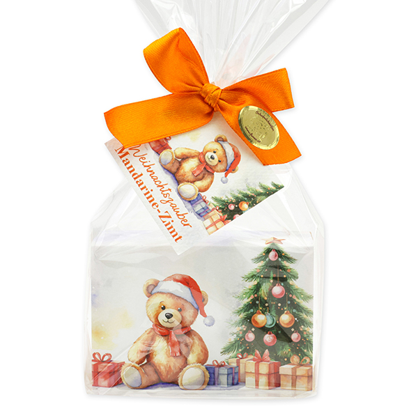 Sheep milk soap 150g Tangerine-cinnamon "Christmas magic motif 29" 