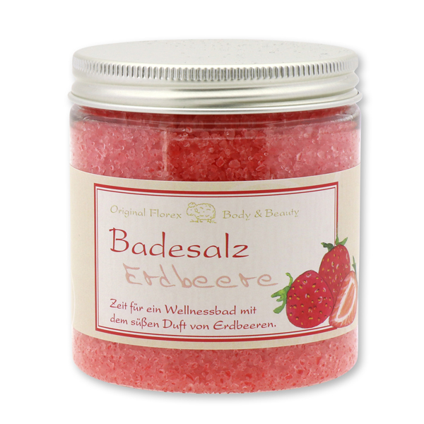 Bath salt 300g in a container classical, strawberry 