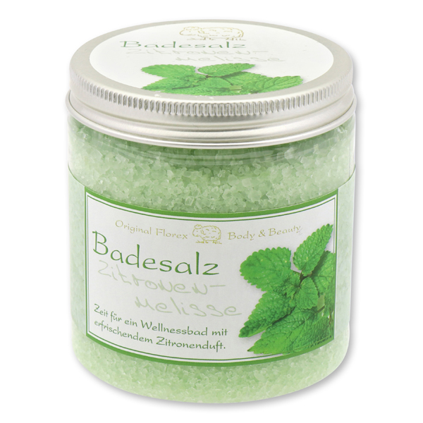 Bath salt 300g in a container modern, lemon balm 