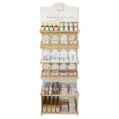 Shelf Variant 3, width 71 cm x depth 48 cm x height 210 cm, completely stocked with FLOREX products 