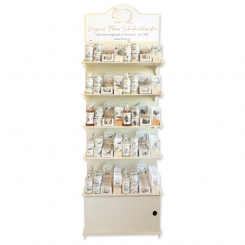 Shelf Variant 9, width 71 cm x depth 48 cm x height 210 cm, completely stocked with FLOREX products 