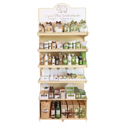 Shelf Variant 13, width 88 cm x depth 48 cm x height 210 cm, completely stocked with FLOREX products 