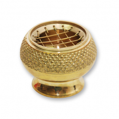 Incense vessel 5,5x6cm brass, for a charcoal 