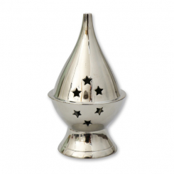 Incense vessel 7cm nickel-plated brass, for a charcoal 