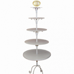 5er Etagere 1,80 m weiß 