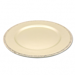 Dekoteller Silber mit Glitzer Strasssteinen, d=33 cm 