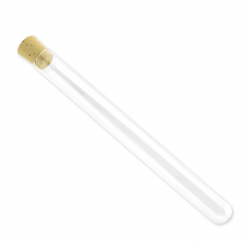 Glass ampulla with cork 