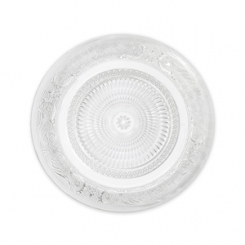 Glasteller mit Ornamenten, Ø20 cm 