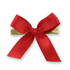 Satined bow 15mm, wine, handknotted 