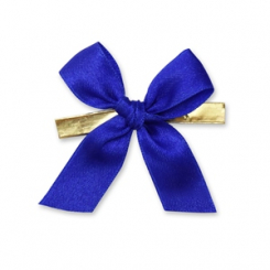 Wiener Mascherl 15mm, blau, handgeknüpft 