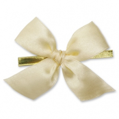 Wiener Mascherl 25mm, creme, handgeknüpft 