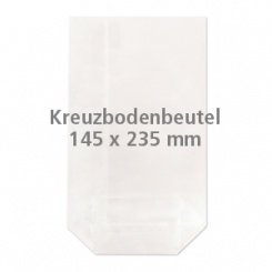Cellophan-Kreuzbodenbeutel 145x235mm (100 Stück) 