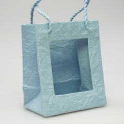 Paper bag 8x5,5x10c, light blue 