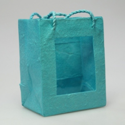 Paper bag 8x5,5x10cm, turquoise 
