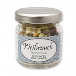Incense mix 30g in a glass jar, "Urvertrauen" 