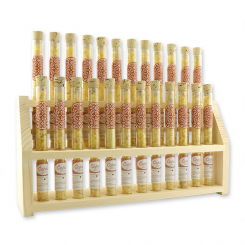 Aufsteller Holz befüllt mit 
Räucherwerk 18g in der Phiole, Copal 