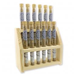 Aufsteller Holz befüllt mit Weihrauch 18g in der Phiole, Aden fein 