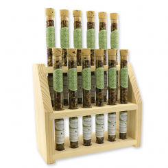 Aufsteller Holz befüllt mit Weihrauchmischung 18g in der Phiole, Seelenbalsam 