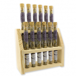 Aufsteller Holz befüllt mit Weihrauchmischung 18g in der Phiole, Rauhnacht 