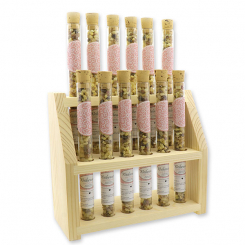 Aufsteller Holz befüllt mit Weihrauchmischung 18g in der Phiole, Weihrauch mit Myrrhe 