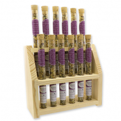 Aufsteller Holz befüllt mit Weihrauchmischung 18g in der Phiole, Wohlbefinden 