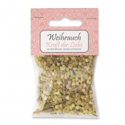 Incense mix 25g in a cellophane bag with a card, "Kraft der Liebe" 