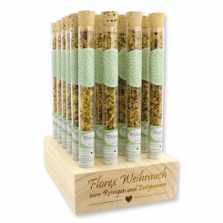 Aufsteller Holz befüllt mit Weihrauchmischung 18g in der Phiole, Maria 