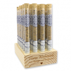 Aufsteller Holz befüllt mit Weihrauch 18g in der Phiole, Aden fein 