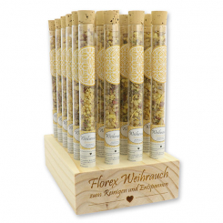 Aufsteller Holz befüllt mit Weihrauchmischung 18g in der Phiole, Sonnentanz 