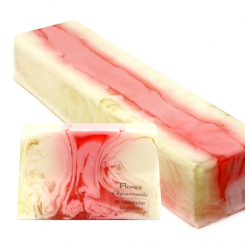 Handmade glycerin-soap block ca. 1,80kg, raspberry 