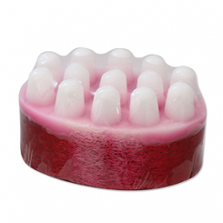 Handgemachte Glycerin Massageseife mit Luffa 140g, Granatapfel 