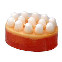 Handgemachte Glycerin Massageseife mit Luffa 140g, Orange 