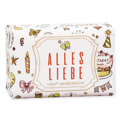 Sheep milk soap 100g "Alles Liebe", Orange 
