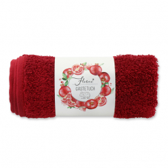 Gästehandtuch 30x50cm bordeaux 'Einzigartige Augenblicke' 