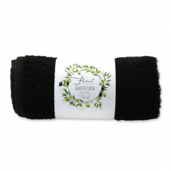 Gästehandtuch 30x50cm schwarz 'Einzigartige Augenblicke' 